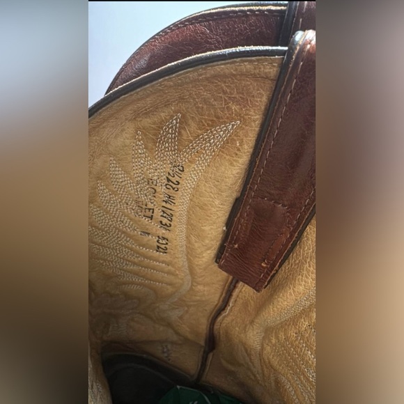 SZ 9.5 VINTAGE BOULET MENS LEATHER COWBOY WESTERN RANCHER BOOTS - Picture 6 of 12